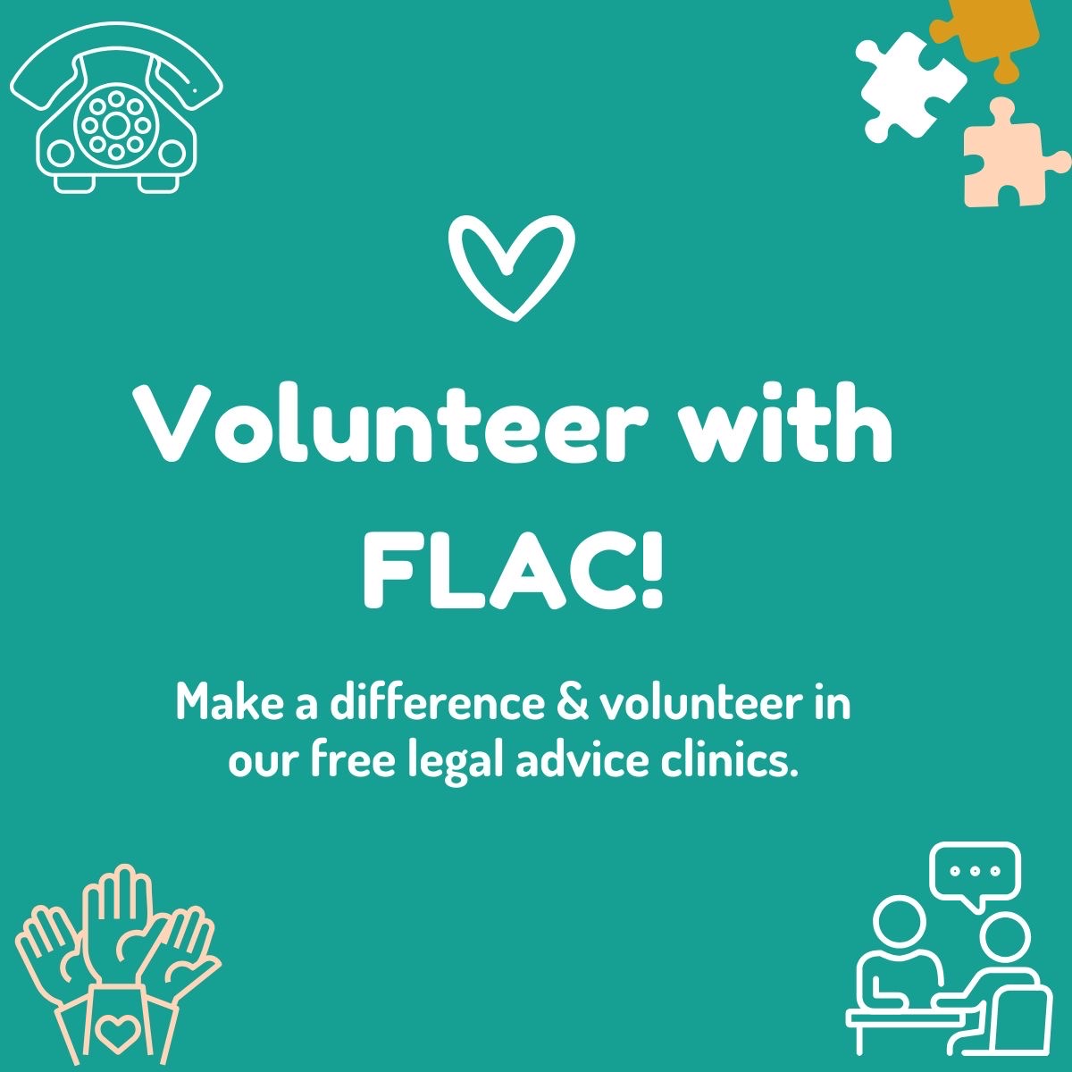 FLAC is seeking volunteers for legal advice clinics