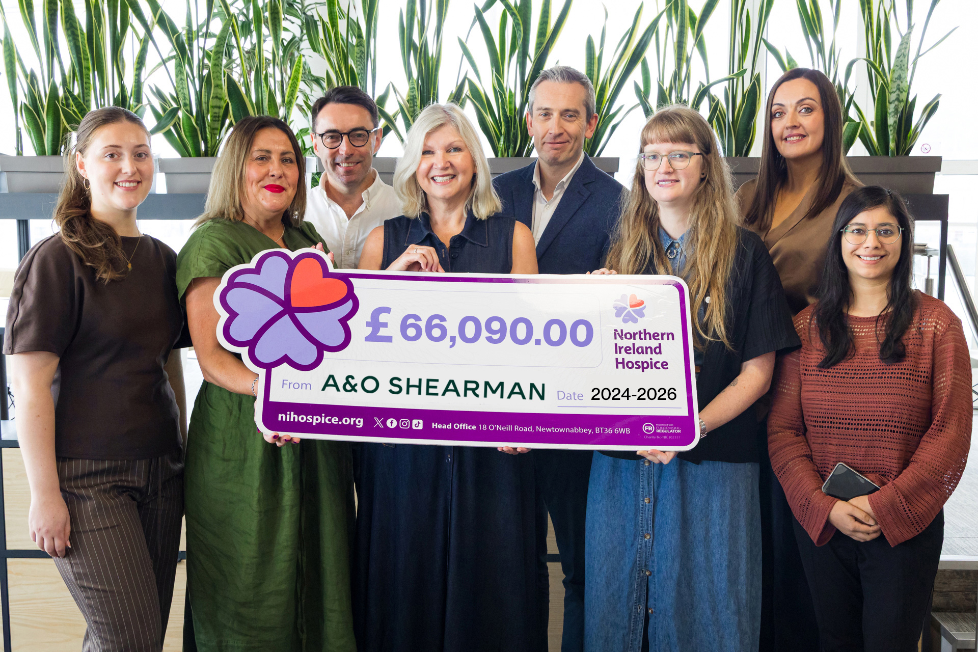 A&O Shearman raises over £66,000 for Northern Ireland Hospice