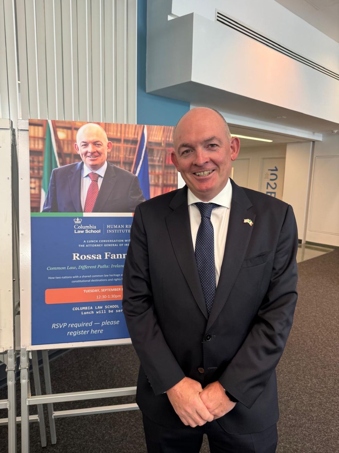 Irish Attorney General delivers lecture at Columbia Law School
