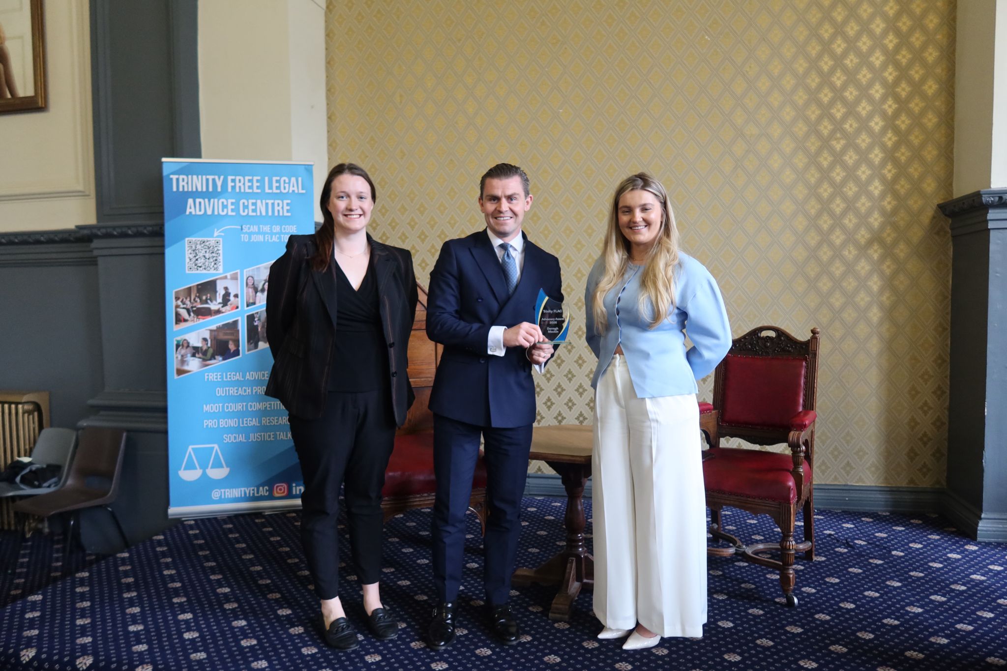 Darragh Mackin presented with Trinity FLAC Advocacy Award