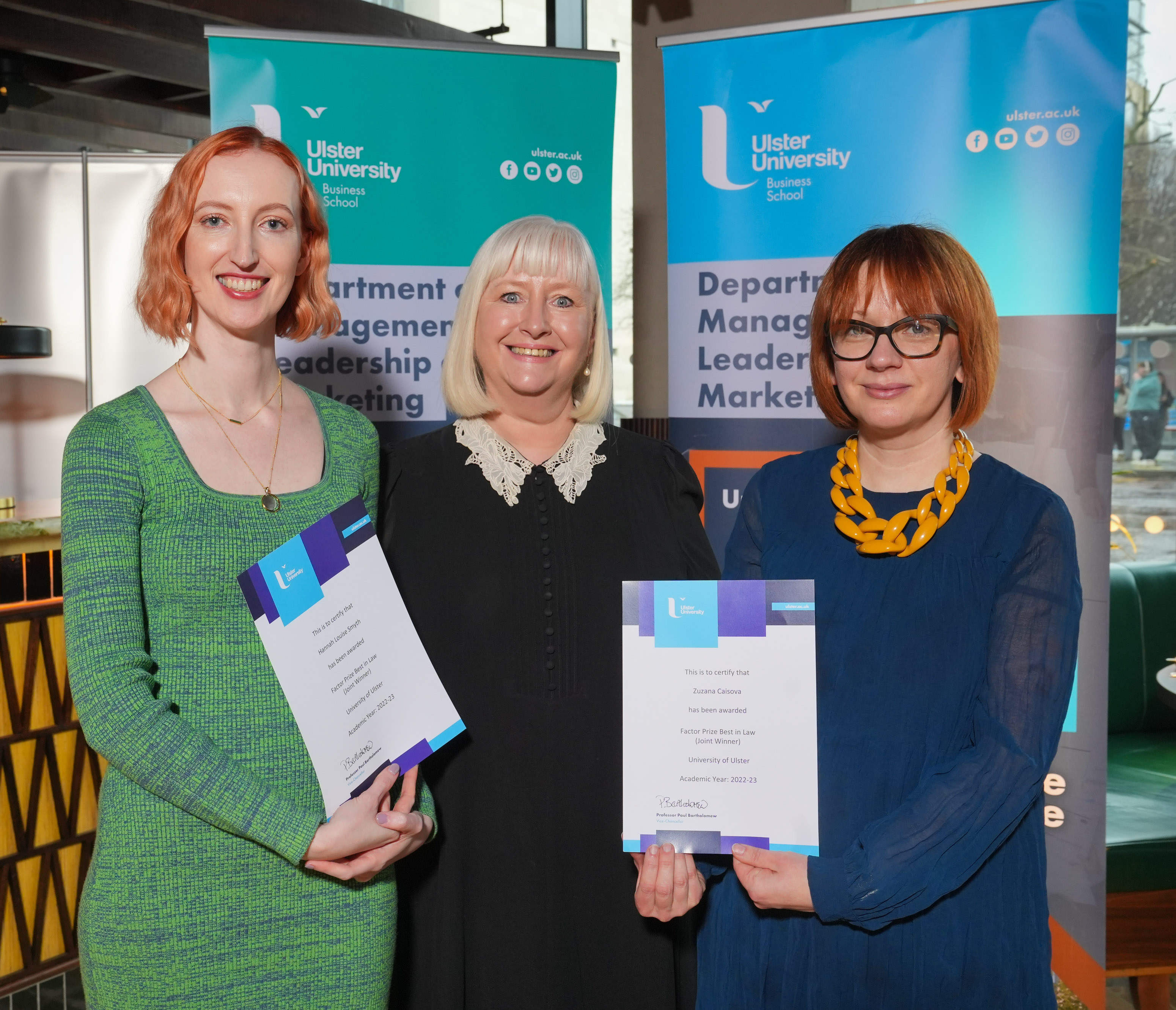 Students awarded for law module success at Ulster University