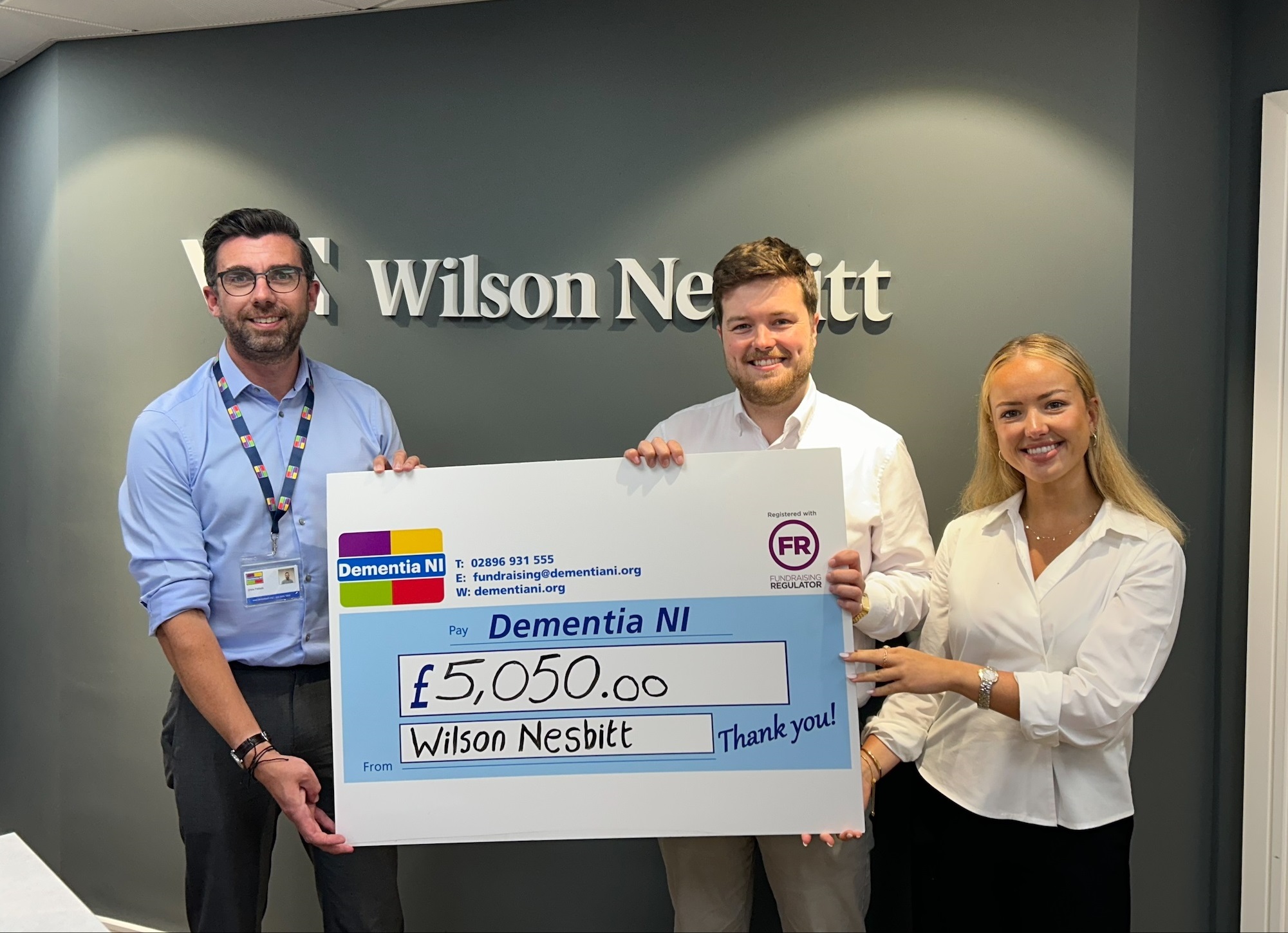Wilson Nesbitt raises £5,050 for Dementia NI