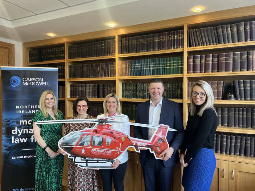 Carson McDowell launches charity partnership with Air Ambulance NI