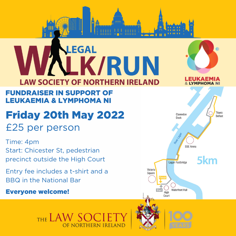 NI Law Society to resume annual charity walk/run after Covid hiatus
