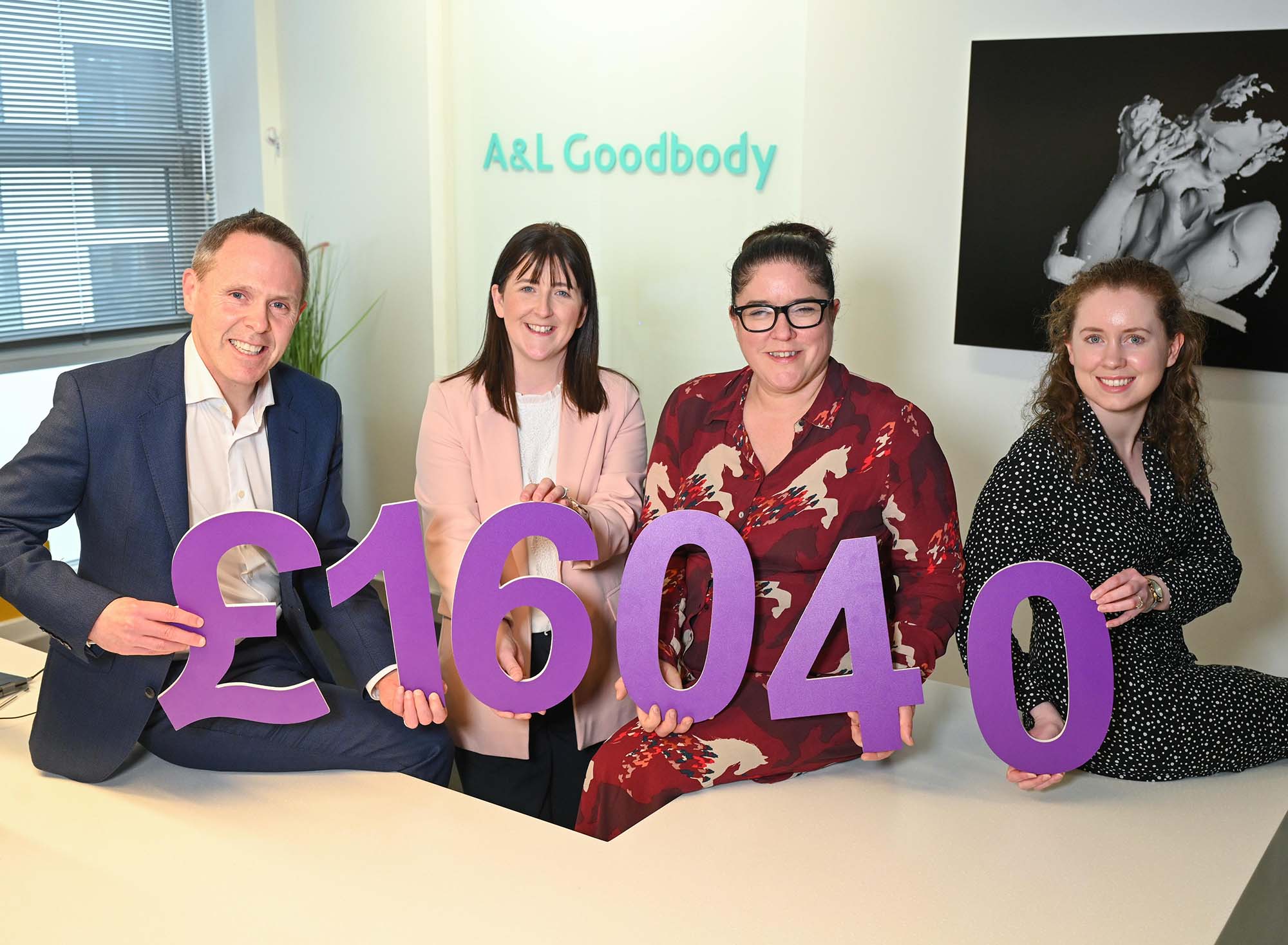 A&L Goodbody's Belfast office raises over £16,000 for Inspire