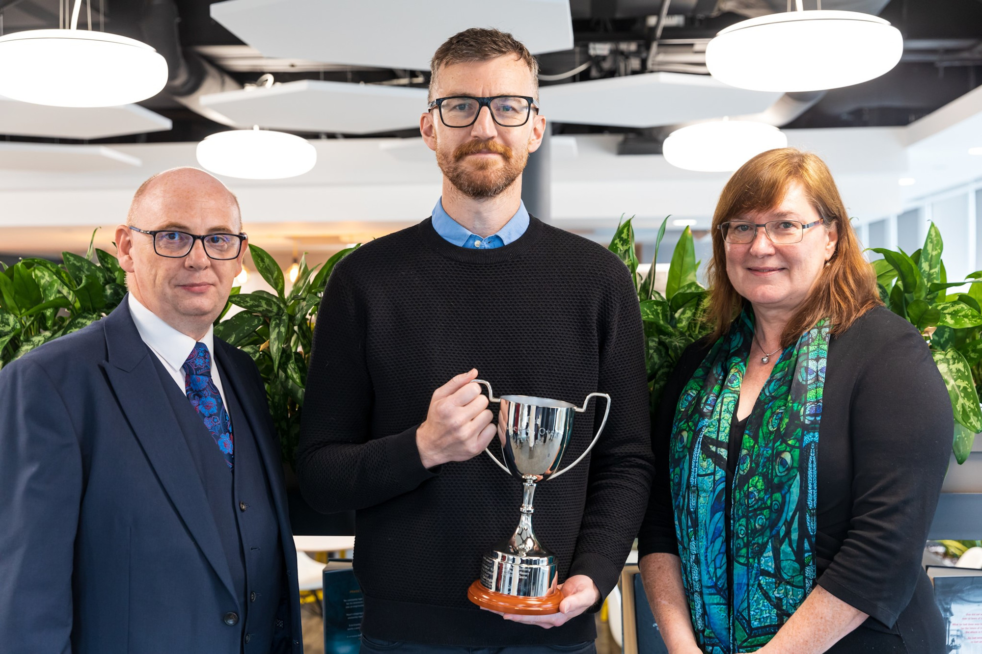 Allen & Overy trophy awarded to Ulster University postgrad student Oisin Cleere