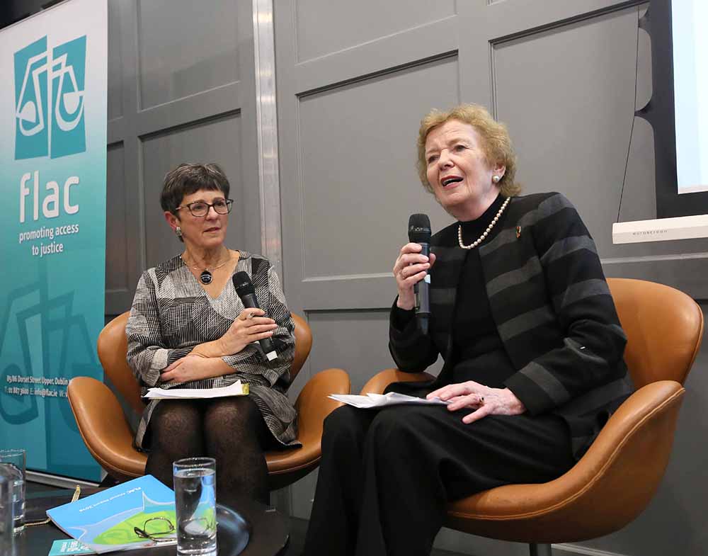 Mary Robinson commends FLAC for 50 years of providing access to justice