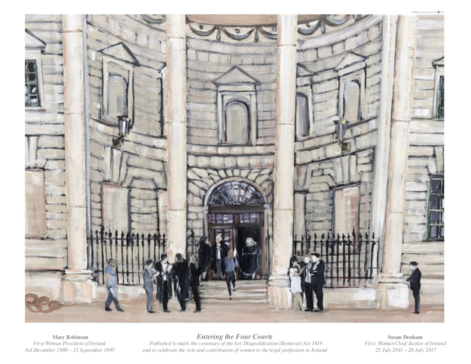 Fine art print signed by Mary Robinson and Susan Denham to be launched in the King's Inns