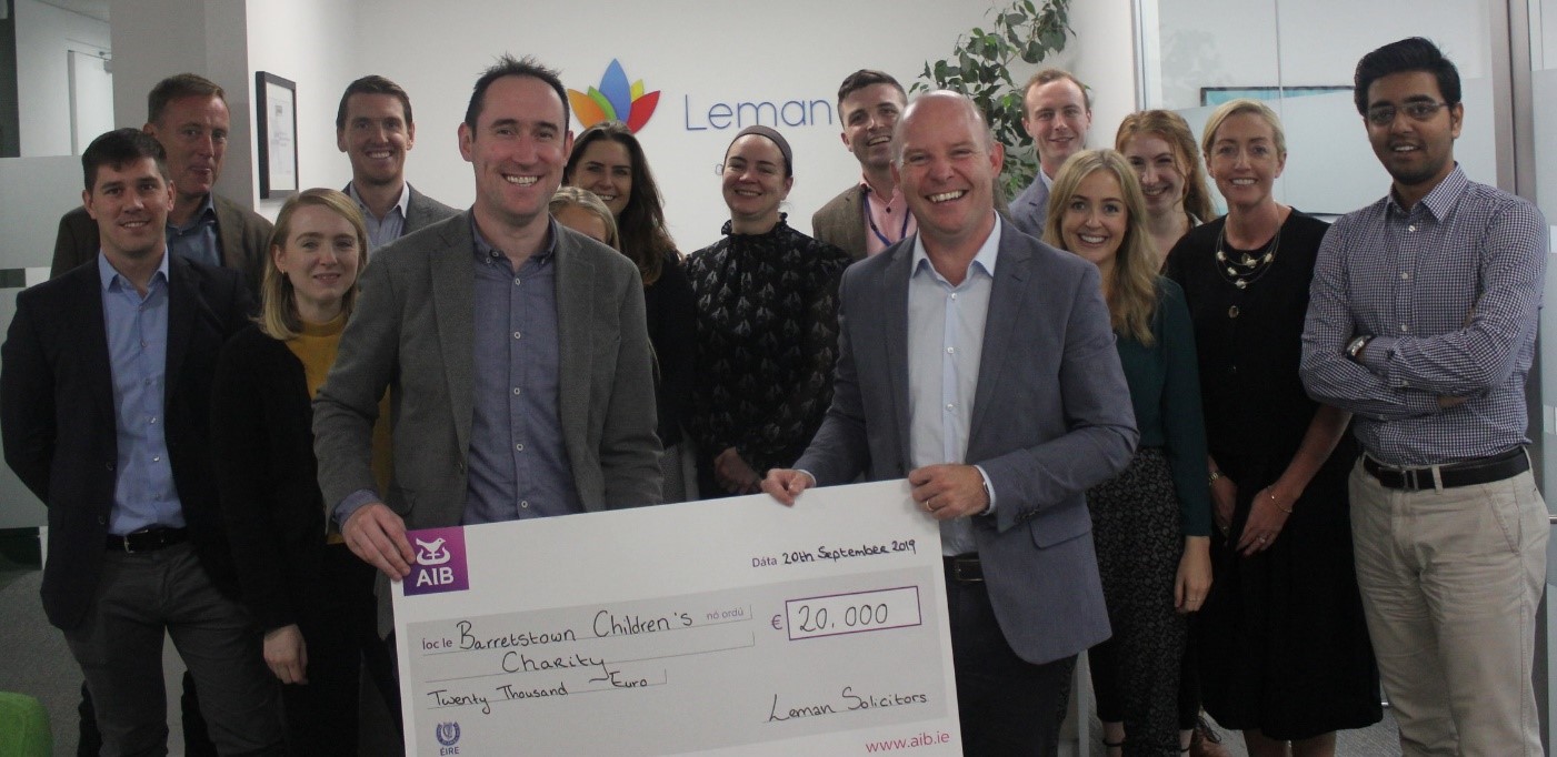Leman Solicitors raises over €20,000 for children's charity