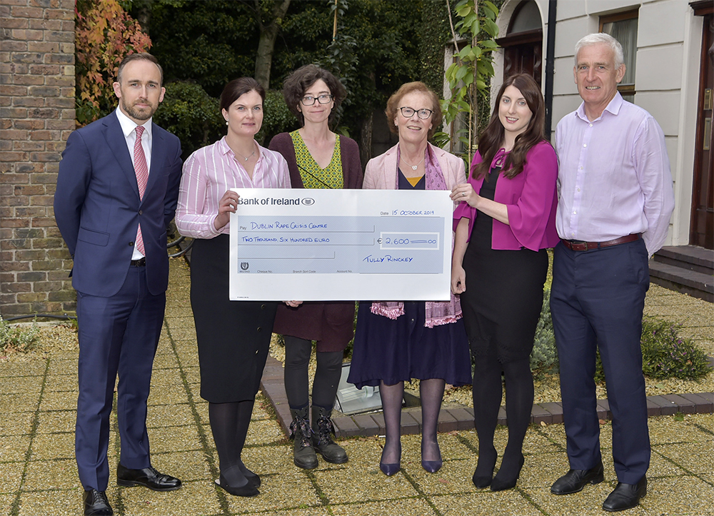 #InPictures: Tully Rinckey donates €2,600 to Dublin Rape Crisis Centre